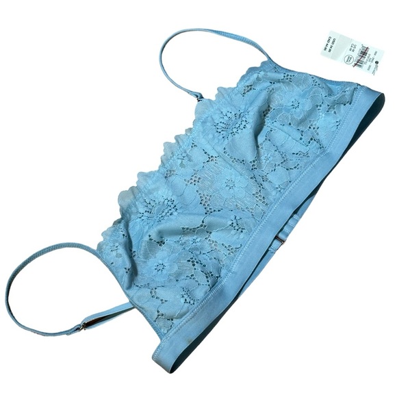 Aerie Bralette Poppy Bandeau Light Blue Lace Size Medium NWT - Picture 4 of 6